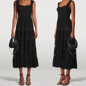 Reformation Black Midi Dress